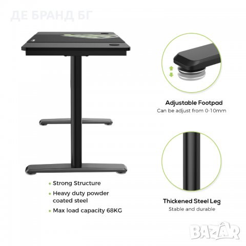 Геймърско бюро с аксесоари  ERK-I0D-47B, снимка 4 - Бюра - 35095545