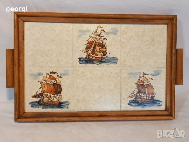 Марков ретро порцеланов поднос за сервиране 10/4