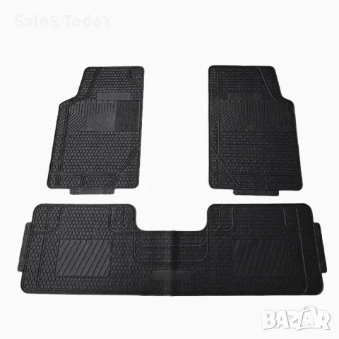 Гумени стелки за кола, универсални, черни, 3бр в к-т