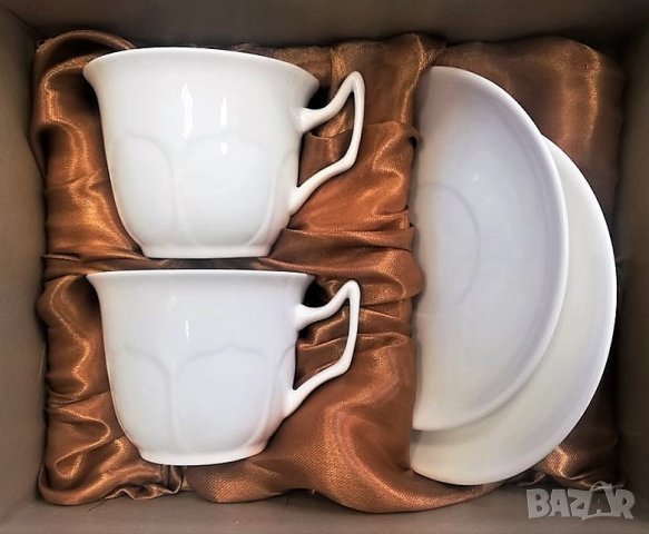 Бели чаши за кафе от тънък, костен порцелан на брой, снимка 3 - Чаши - 33826454