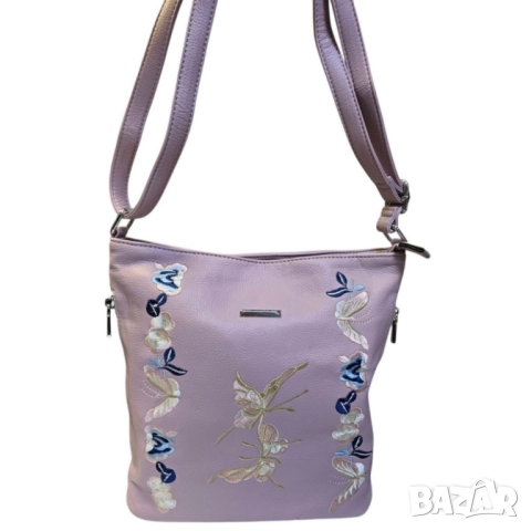 Нежна дамска чанта с флорална бродерия, снимка 3 - Чанти - 52098245