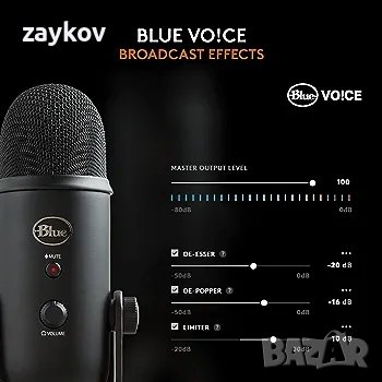 Микрофон Logitech Yeti GX за запис и стрийминг на PC и Mac, снимка 2 - Микрофони - 43822862