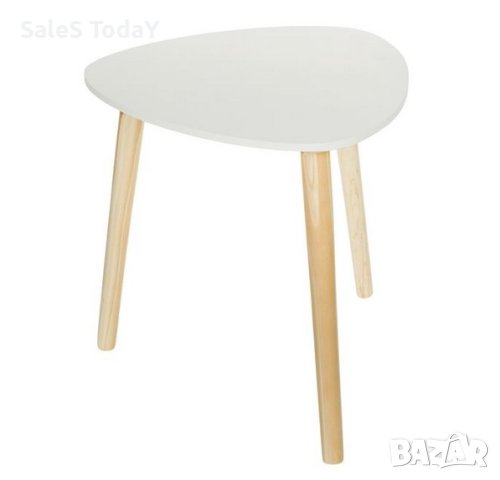 Помощна маса, декоративна, МДФ, бял, 38,5х38,5х39см