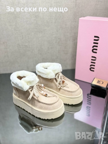 Miu Miu Дамски Меки И Топли Боти С Пух - 3 Налични Цвята Код SK390, снимка 3 - Дамски боти - 52862674