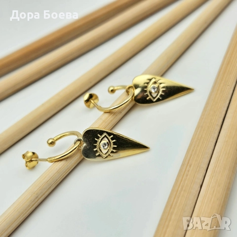 Сребърни обеци: "Провидение", снимка 2 - Обеци - 52807262