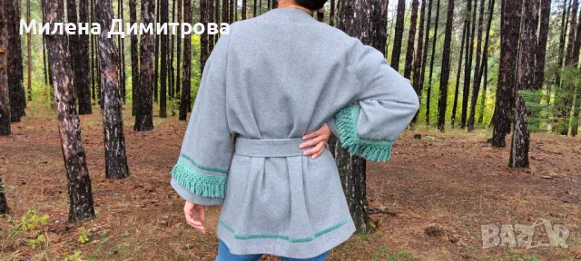 Палто тип кимоно с кашмир , снимка 9 - Палта, манта - 48877104