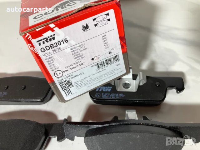 Спирачни накладки TRW за DACIA Sandero, Logan, RENAULT Thalia, Twingo, Clio, SMART ForTwo, ForFour, снимка 3 - Части - 48316613