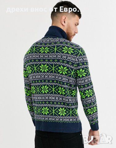 Native Youth коледен мъжки пуловер L, снимка 3 - Пуловери - 38423490