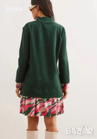 Интересна, мека и топла дамска рокля фино плетиво, снимка 5 - Рокли - 52797334