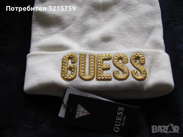 Нова с етикет Оригинална дамска шапка ,бяла ,марка GUESS, снимка 7 - Шапки - 48929817