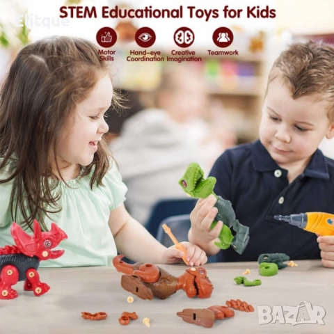 Динозавър за сглобяване с винтоверт – Игра и обучение в едно, снимка 6 - Други - 52745146