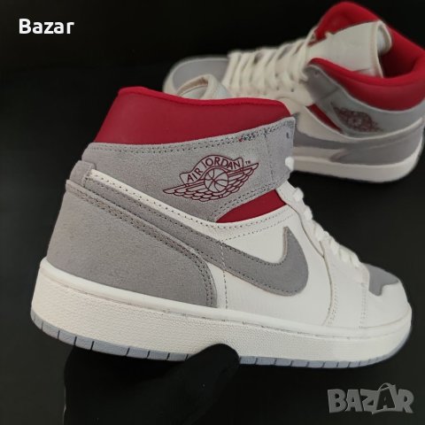 Jordan 1 mid SE Beige Red Past Present Future Нови Оригинални Обувки Размер 41 Кецове Маратонки , снимка 12 - Кецове - 40513436