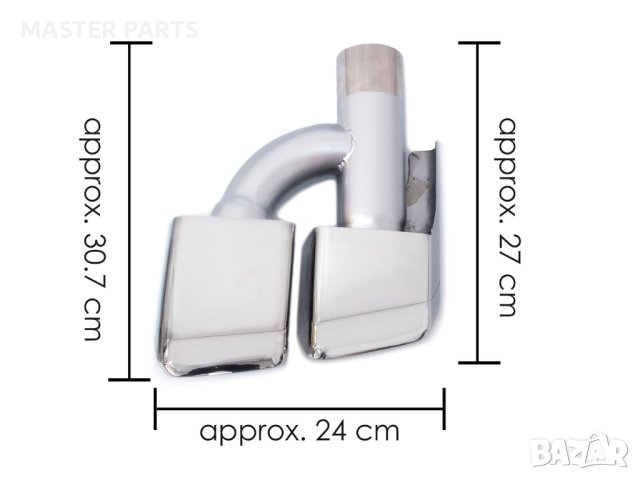 Накрайници за ауспух 63 АМГ / AMG дизайн W221/w212/w216/w218/w164/R230/R231, снимка 5 - Части - 43378830