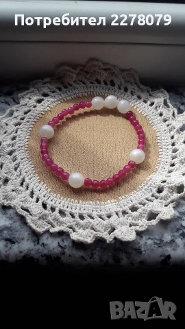 Гривни от различни камъни - ръчна изработка, снимка 7 - Гривни - 45977960