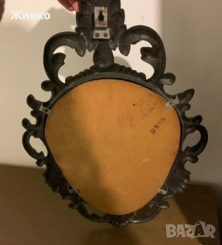 Старинно огледало с рамка от ръчно ковано желязо., снимка 4 - Антикварни и старинни предмети - 50507435