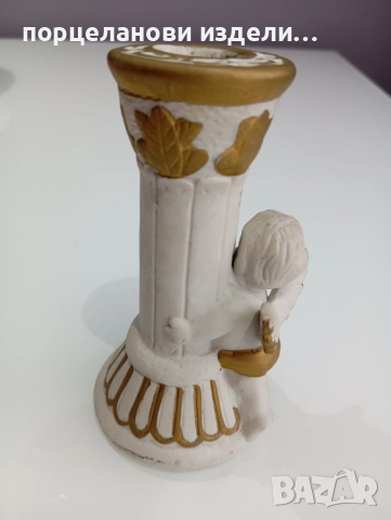 Стар свещник с ангелче , снимка 7 - Антикварни и старинни предмети - 52690379
