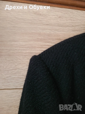 Черно палто с пухена яка, снимка 7 - Палта, манта - 52255853