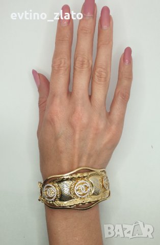 Златни твърди гривни  14К - , снимка 11 - Гривни - 40462722