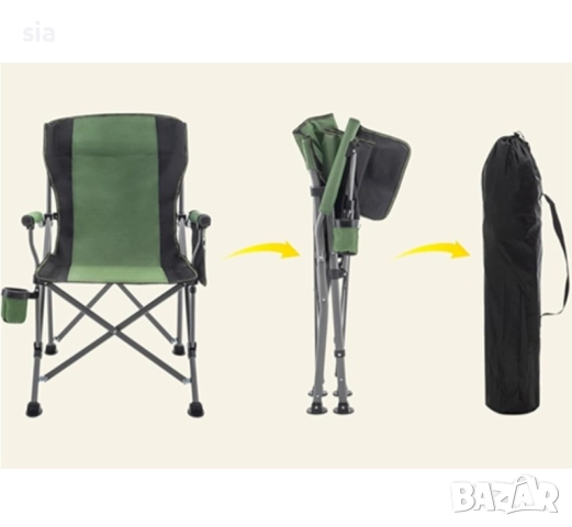 Къмпинг стол, сгъваем, калъф, до 160 кг., снимка 4 - Къмпинг мебели - 49658567