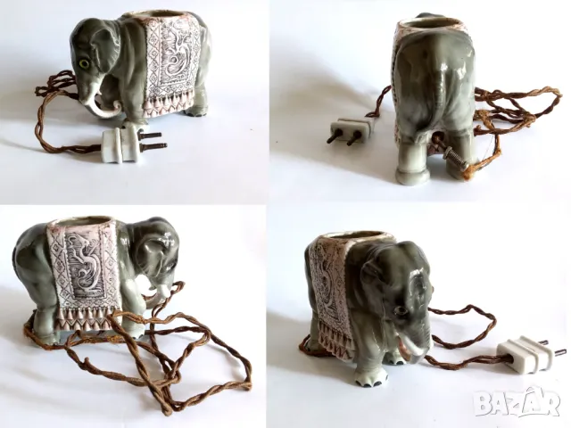 Порцеланова фигура Розентал, лампа слон от 1920г, снимка 2 - Антикварни и старинни предмети - 47821945