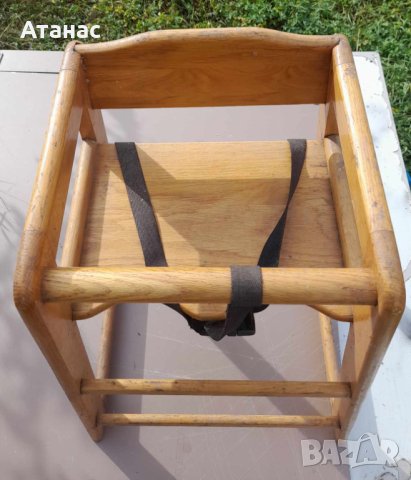 Детски дървен стол за хранене 