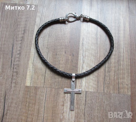 ланец естествена кожа и сребро - Amanuel Bozzi