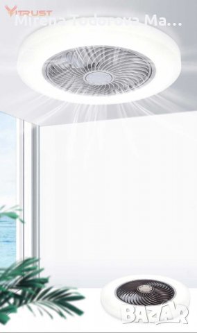 Полилей Вентилатор за таван със лед  лед светлини с дистанционно, снимка 3 - Лед осветление - 36910156