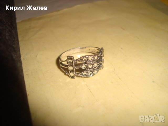 НЕЖЕН ФИН СКЪПОЦЕНЕН СРЕБЪРЕН МОДЕН АРТ ПРЪСТЕН СРЕБРО 925 с ФАСЕТИРАНИ ЦИРКОНИ 27336, снимка 3 - Пръстени - 36797894