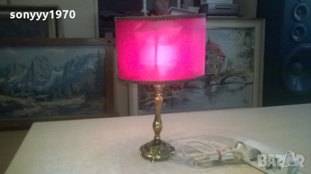 ретро лампа-антика мед/месинг-внос холандия, снимка 2 - Колекции - 28118422