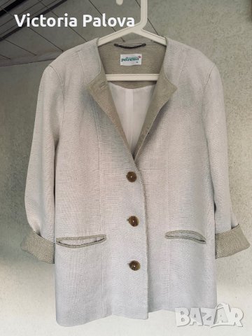 Скъпо сако PETRESSA груб лен, снимка 12 - Сака - 39319009
