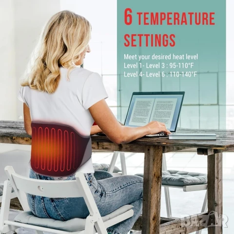 Масажен вибро колан с нагряване. Масажор за болки в гърба и кръста , снимка 3 - Масажори - 50733943