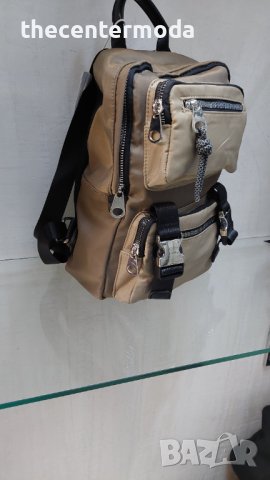Дамска раница бежова, снимка 3 - Раници - 43413090
