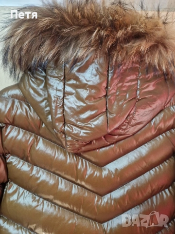 Зимно яке Moncler с гъши пух и естествен косъм, снимка 7 - Якета - 52105709