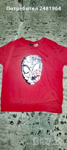 блуза на спайдърмен 5-6г , снимка 3 - Детски Блузи и туники - 52818240