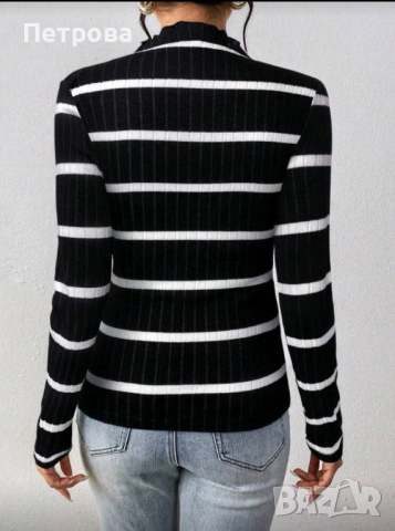 Дамско поло тънко плетино М размер, снимка 2 - Блузи с дълъг ръкав и пуловери - 52047483