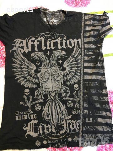 Мъжка тениска AFFLICTION Black Premium М Medium Black, снимка 8 - Тениски - 25981165