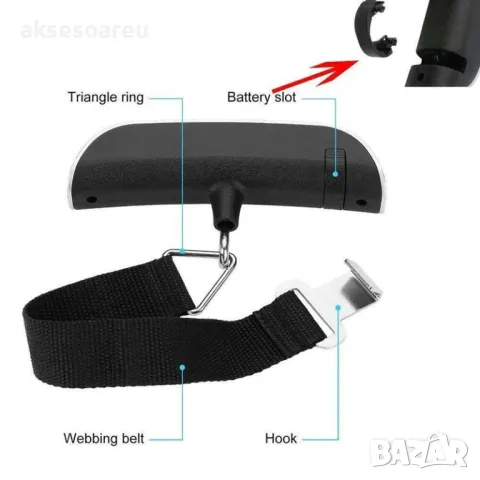 Джобен LCD електронен кантар за багаж до 50 кг. със скала 10 гр. нов кантарче, снимка 18 - Други - 17080647