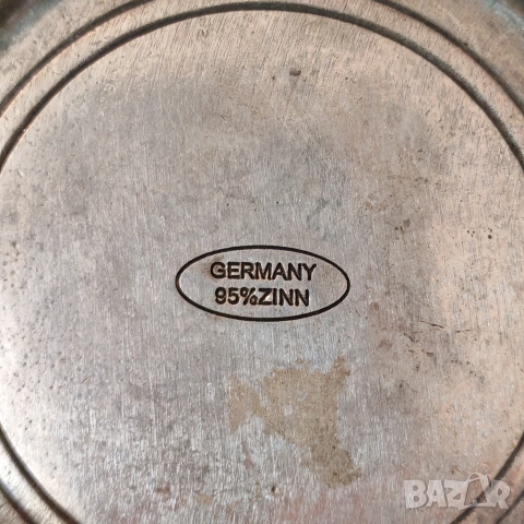 Винтидж калаена стойка за винена бутилка, Германия. , снимка 13 - Антикварни и старинни предмети - 53020275