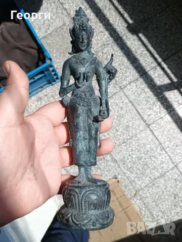 Стара бронзова статуетка-12, снимка 15 - Антикварни и старинни предмети - 50127107