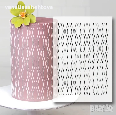 Криви на точки шаблон стенсил за декорация на торта скрапбукинг 