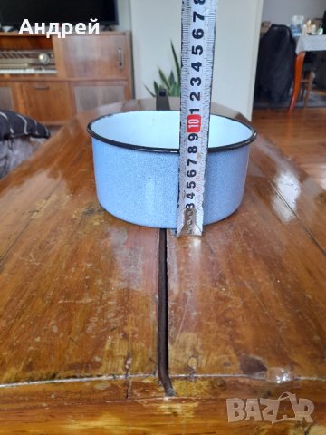 Стара емайлирана касерола,тиган #4, снимка 2 - Други ценни предмети - 38683723