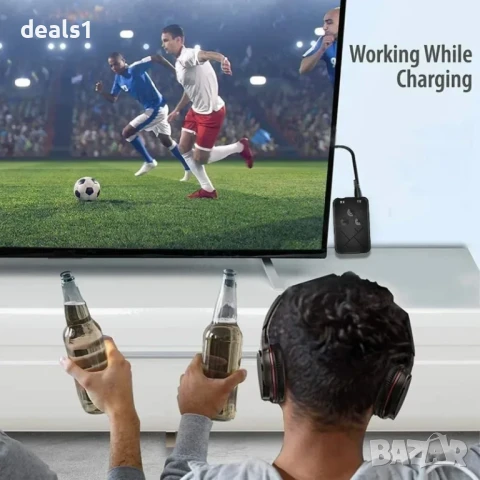 Безжичен Bluetooth Адаптер Аудио Предавател и Приемник TX/RX Модул с 3.5 mm жак кабел, снимка 3 - Друга електроника - 51017064