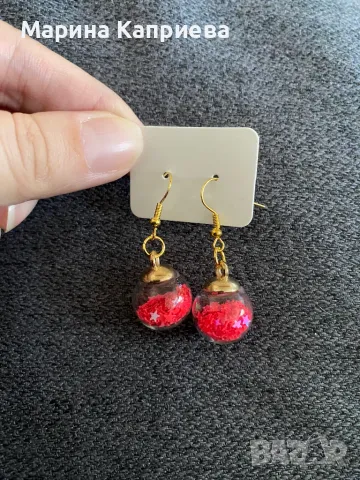 Обеци “Коледни” /С-62/, снимка 9 - Обеци - 47995854