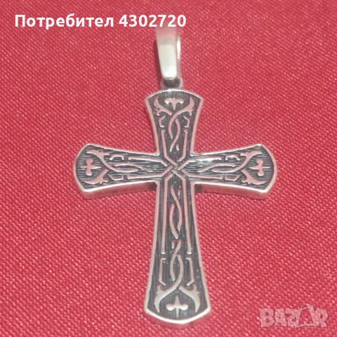 Сребърен кръст Tokash, снимка 4 - Колиета, медальони, синджири - 49384911