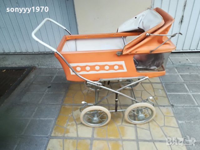 АНТИКА-РЕТРО КОЛИЧКА ЗА БЕБЕ/КУКЛА-80Х70Х45СМ, снимка 3 - Антикварни и старинни предмети - 26222532