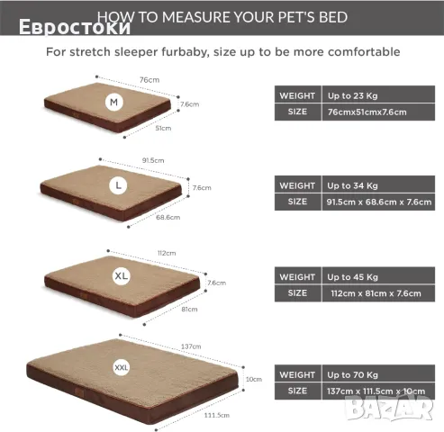 BEDSURE Ортопедично кучешко легло за средни и малки кучета, снимка 6 - За кучета - 49426228