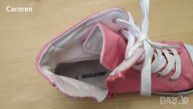 Розови високи кецове с цип - Revolution, снимка 9 - Кецове - 32972540