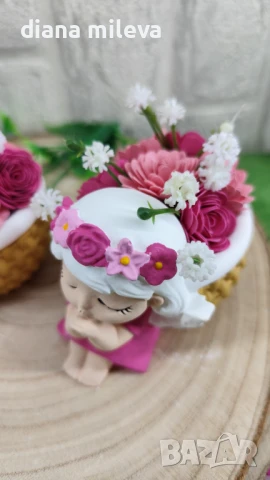 Ангелчета в цвят розов!, снимка 4 - Декорация за дома - 50911878