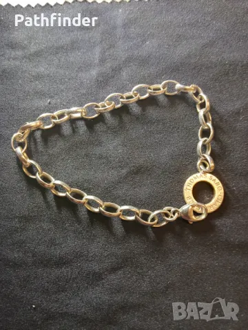 Дизайнерска сребърна гривна сребро 925 с маркировка, снимка 2 - Гривни - 47947697