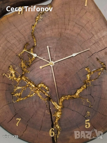 Стенен часовник "Златната жила" , снимка 3 - Стенни часовници - 53583193